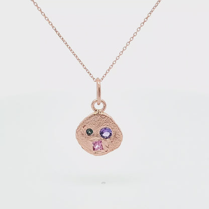 Rose Gold "Emoji" Pendant Necklace
