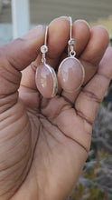 Load and play video in Gallery viewer, Chocolate Moonstone &amp; Topaz Dangle Earrings
