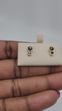 Load and play video in Gallery viewer, Blue Sapphire Double Stud Earrings
