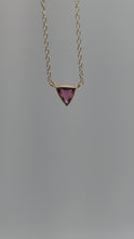 Load and play video in Gallery viewer, Pink Tourmaline 14k Gold Necklace
