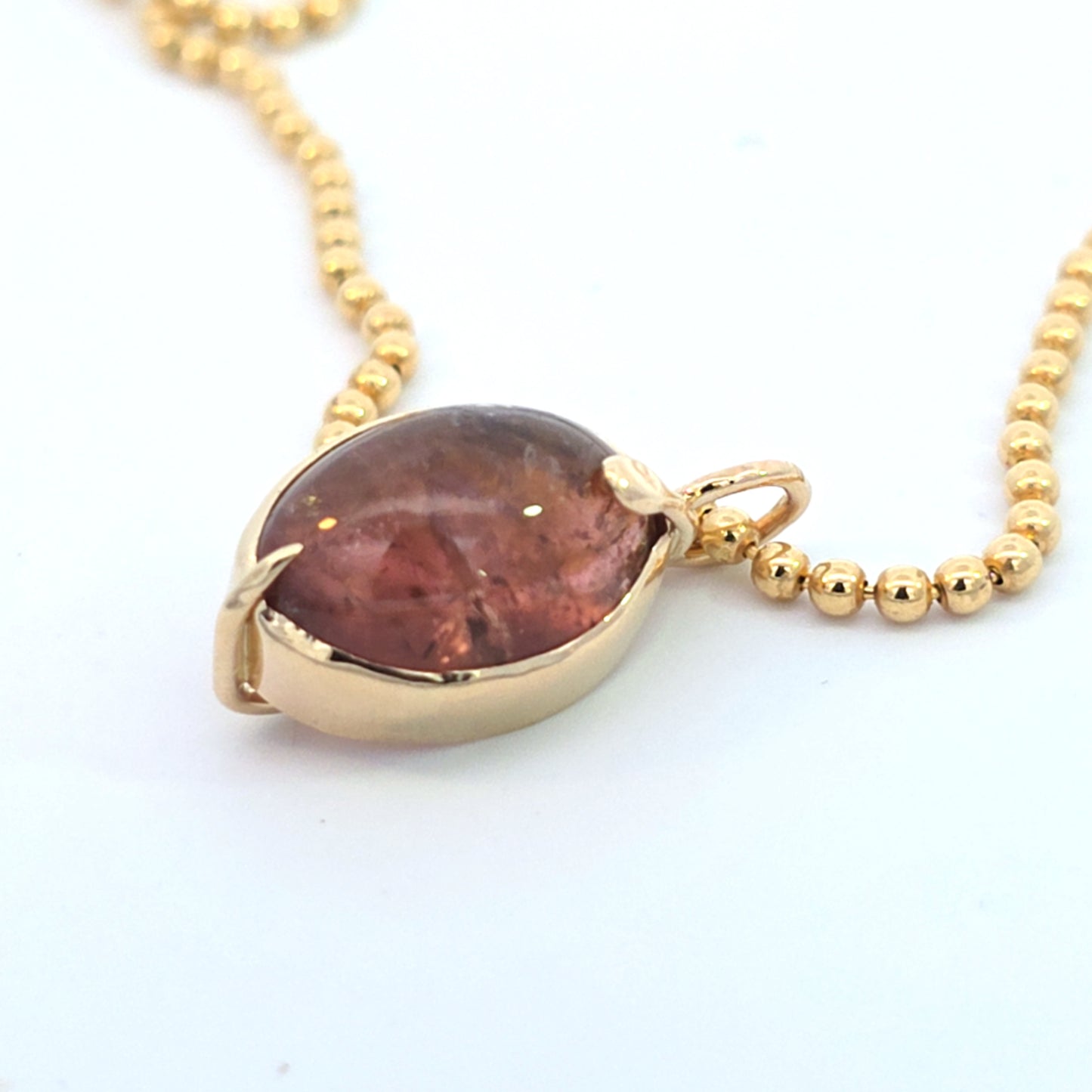 Pink Tourmaline Snake Pendant