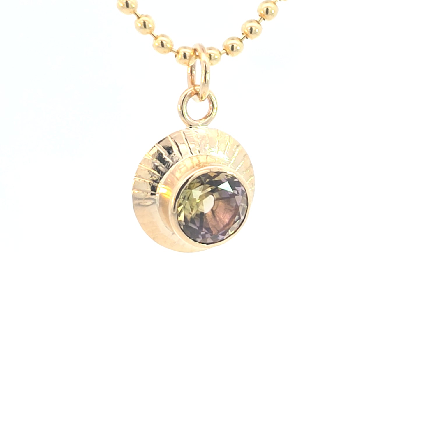 Autumn Tourmaline Dimple Pendant