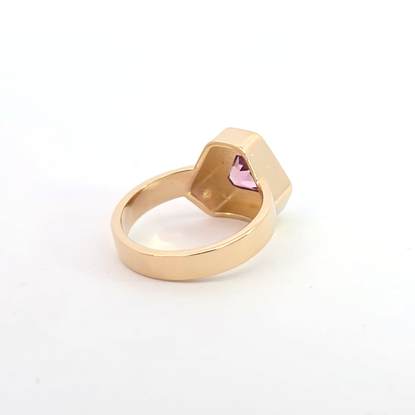 Lotus Garnet Ripple Ring