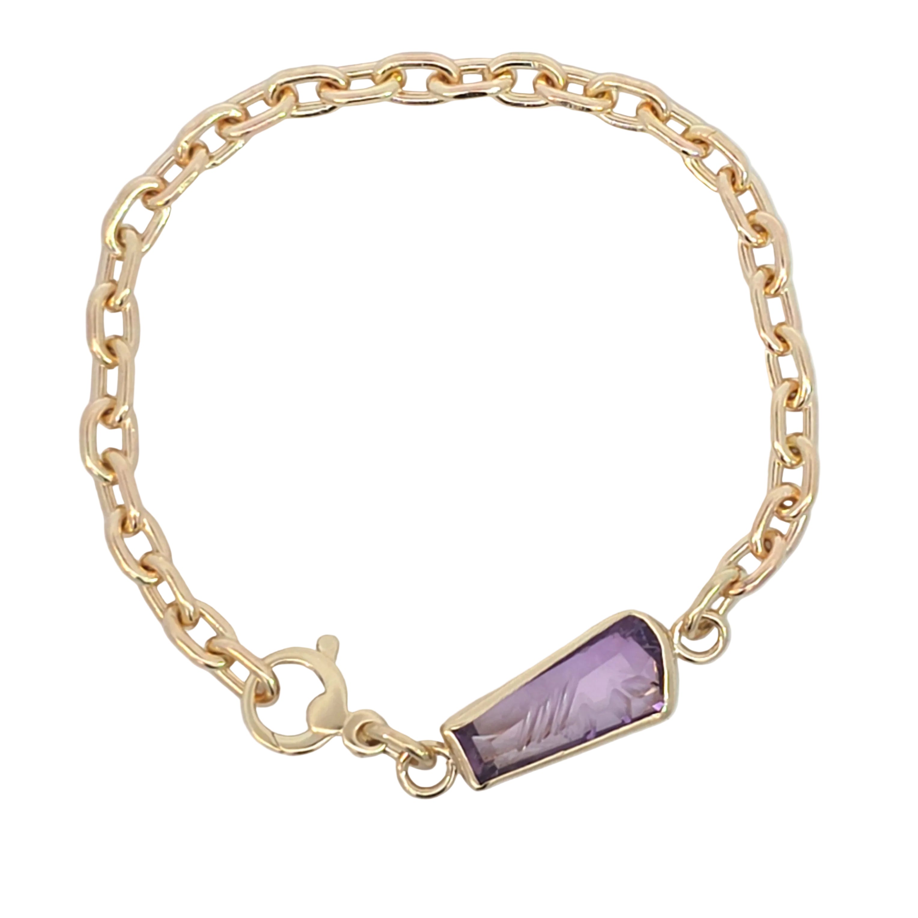 Carved Amethyst Bracelet 2