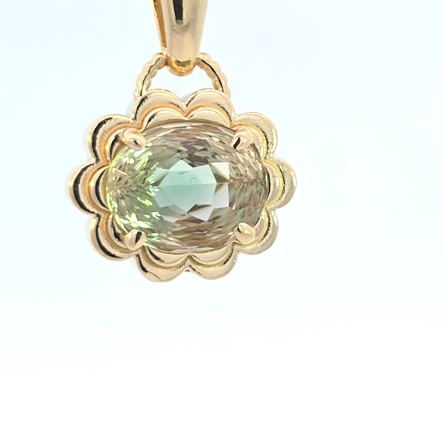 Sunstone Double Scallop Pendant