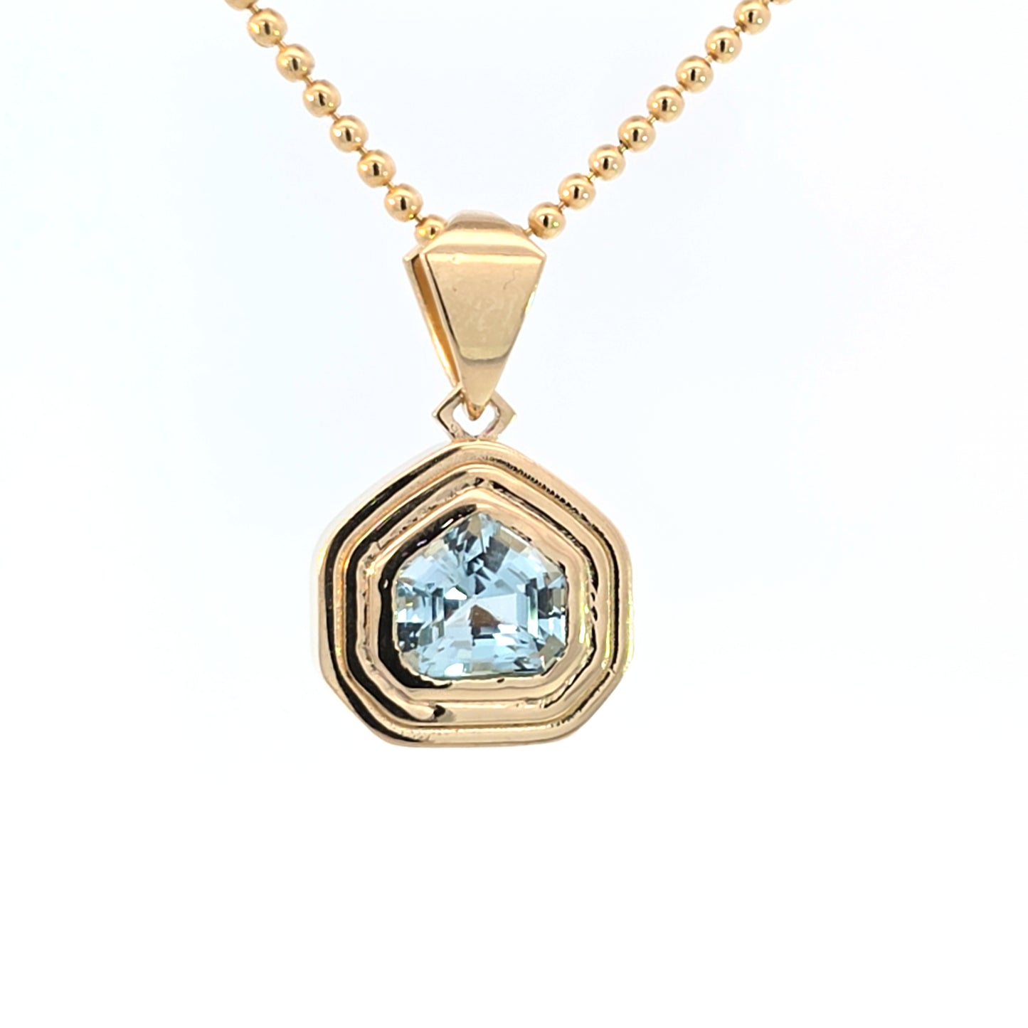 Aquamarine Ripple Pendant