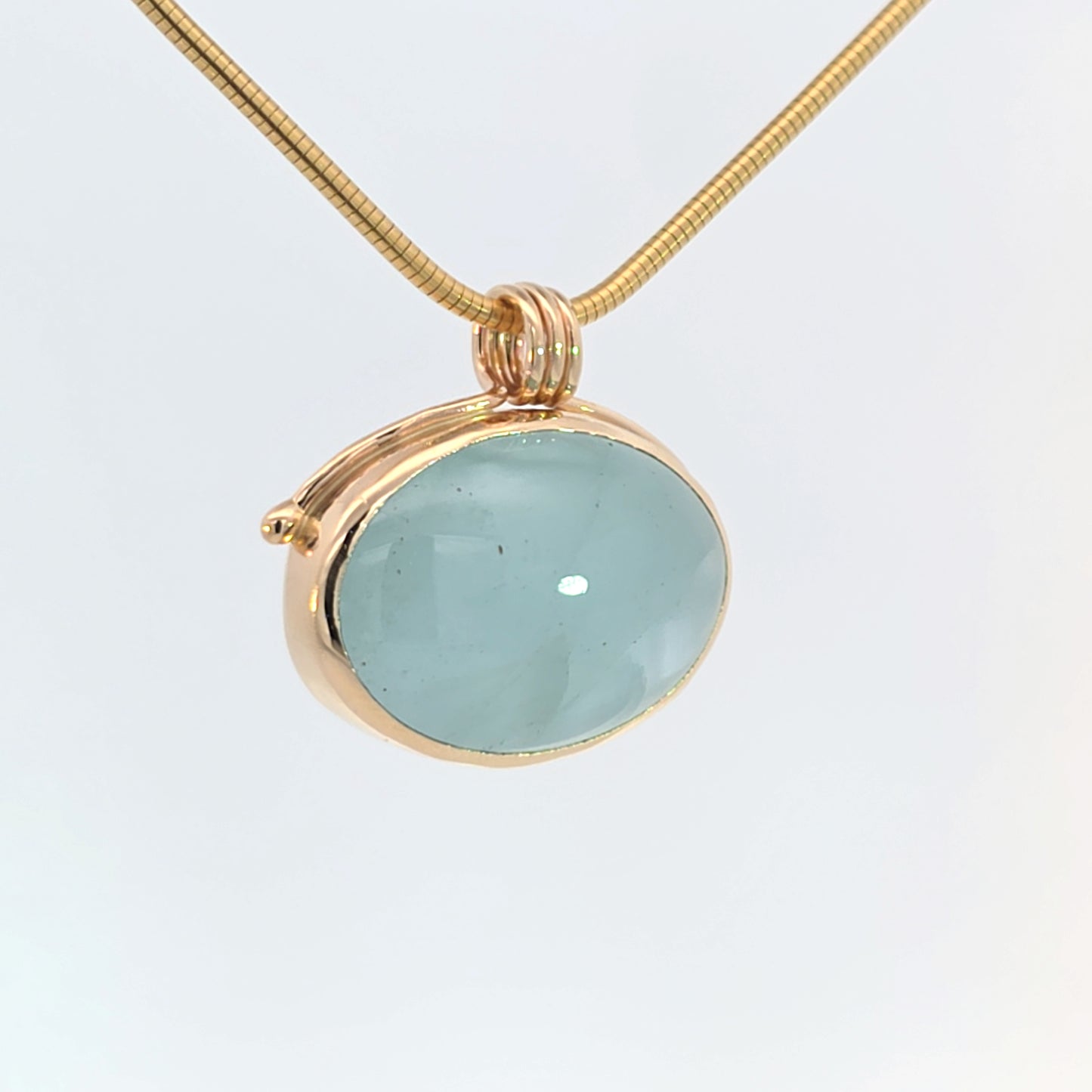 Aquamarine East-West Pendant