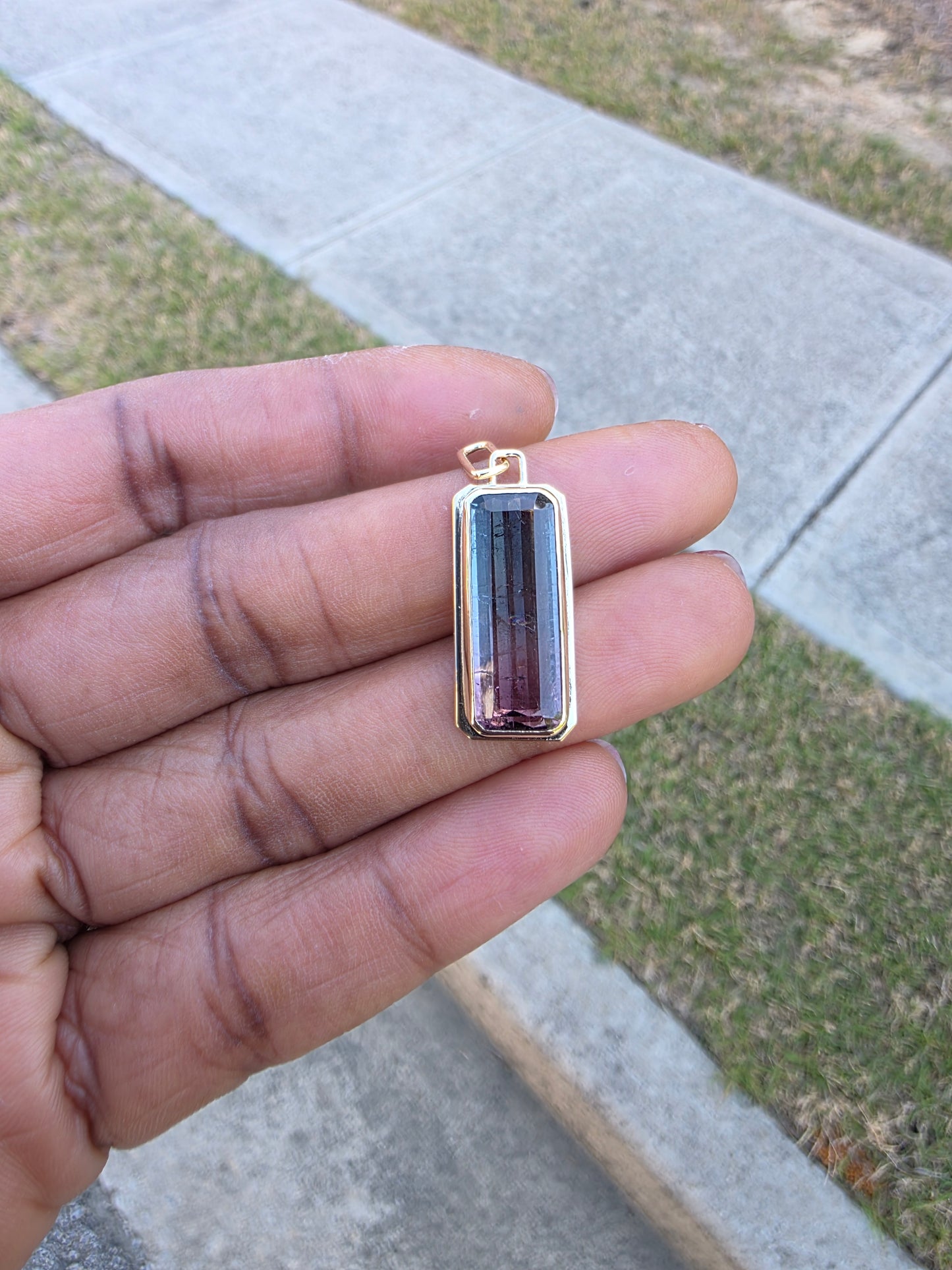 Bicolor Tourmaline Pendant