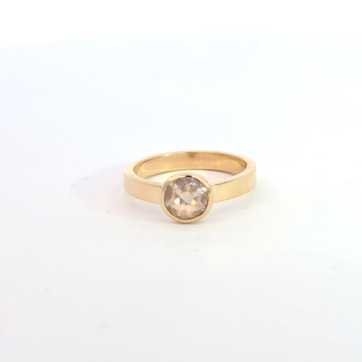 Rose Cut Lab Diamond Ring