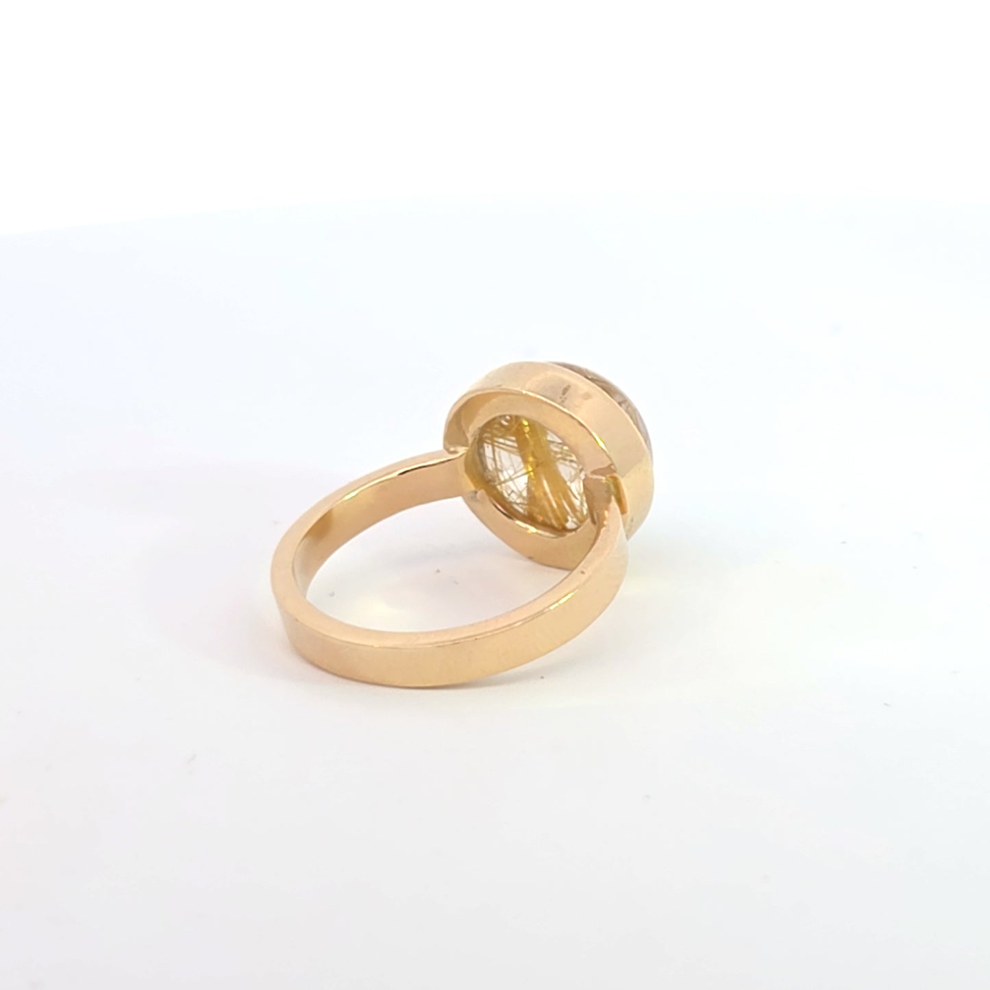 Rutilated Quartz Cabochon Ring