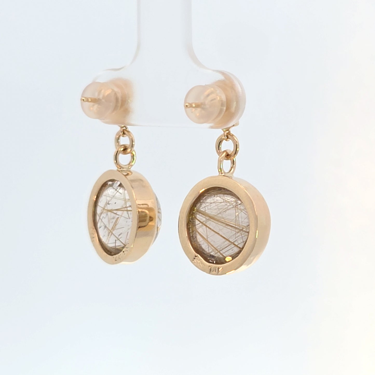 Rutilated Quartz Dangle Earrings