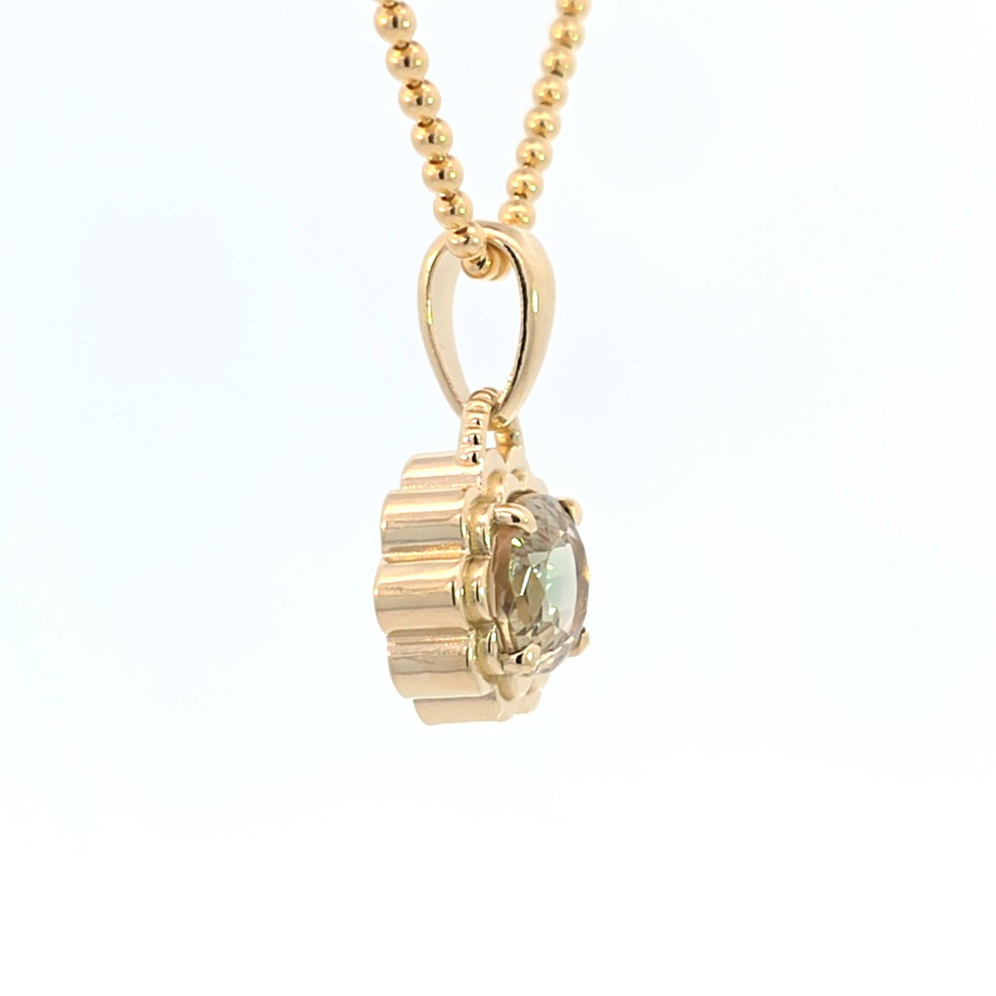 Sunstone Double Scallop Pendant