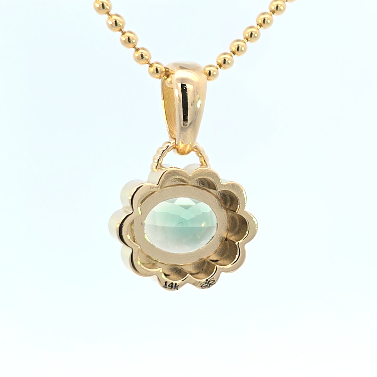 Sunstone Double Scallop Pendant