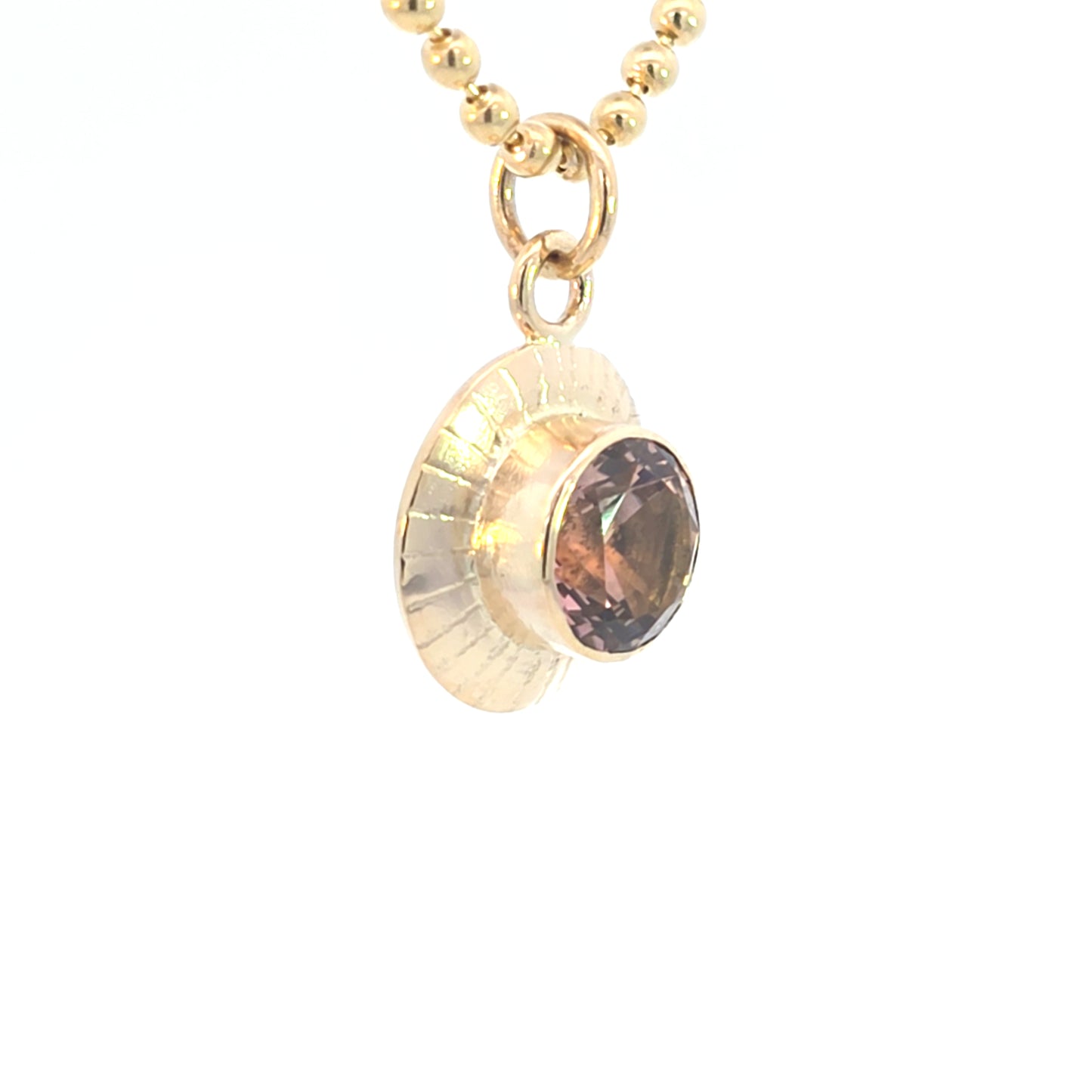 Autumn Tourmaline Dimple Pendant 2