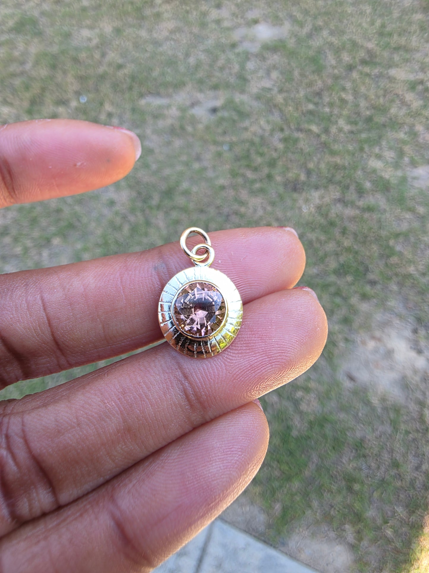 Autumn Tourmaline Dimple Pendant 2