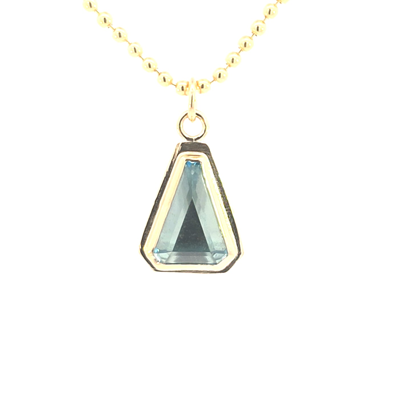 Aquamarine Triangle Pendant
