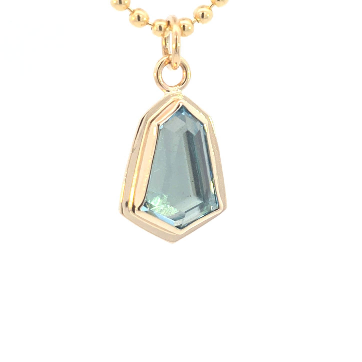 Aquamarine Shield Pendant