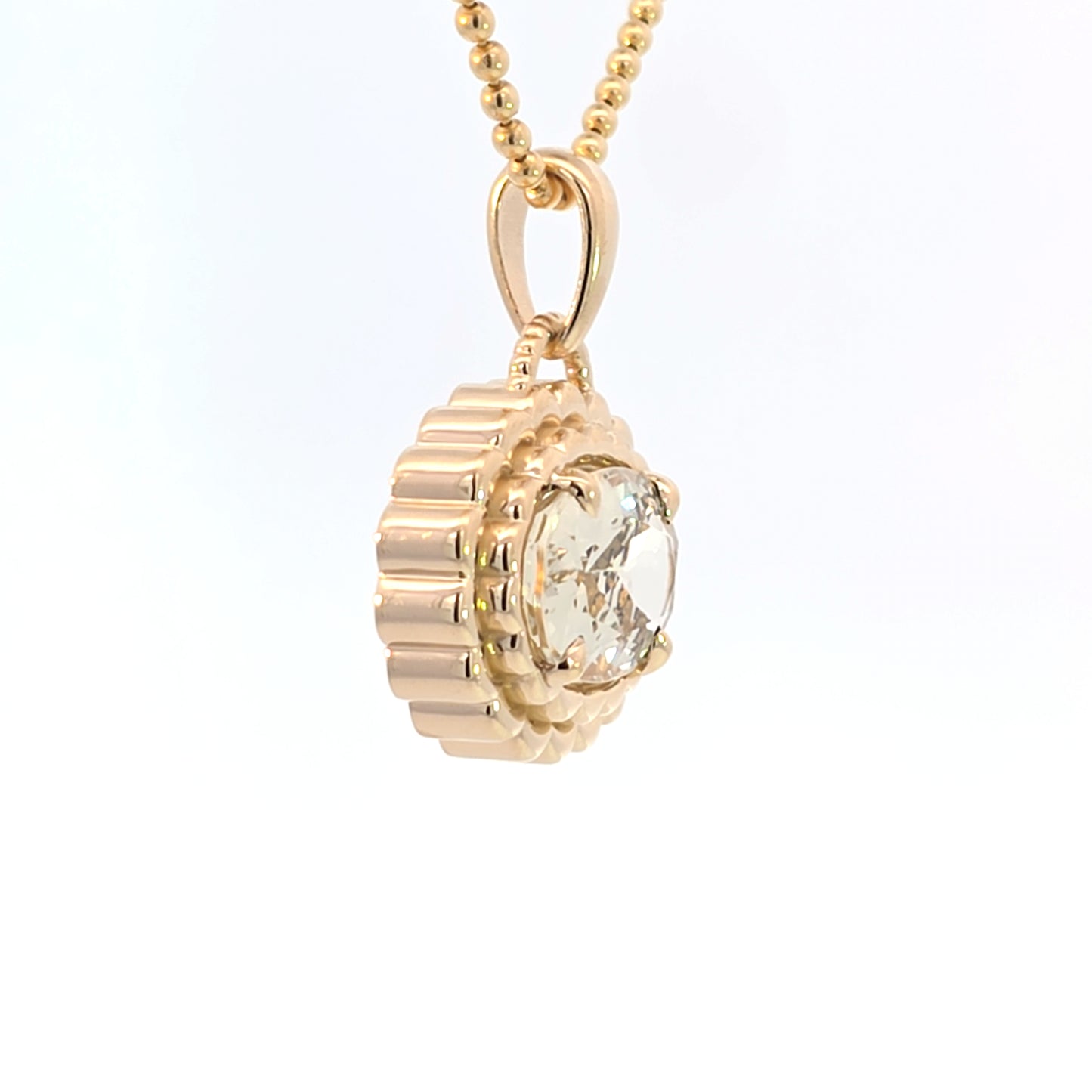 Goshenite Double Scallop Pendant