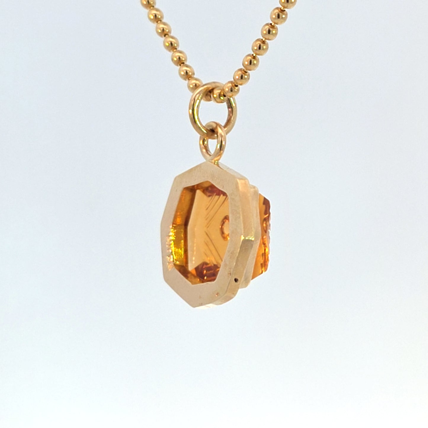 Carved Citrine Pendant