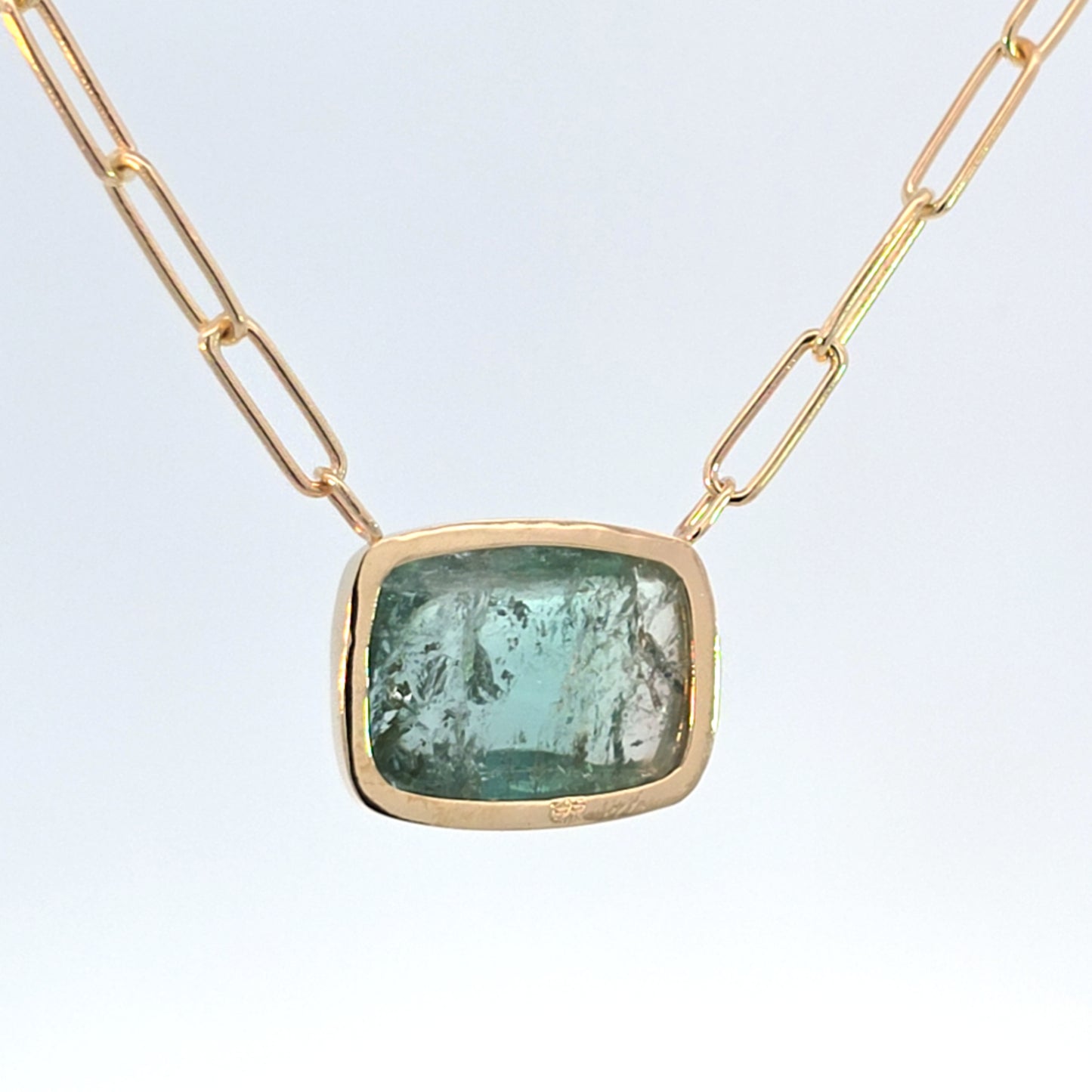 Blue & Pink Tourmaline Necklace