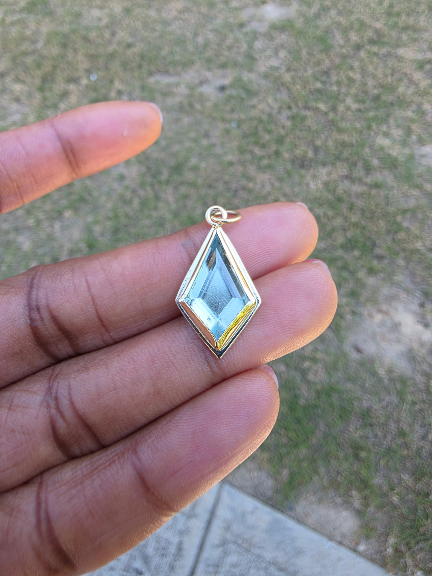 Aquamarine Kite Pendant
