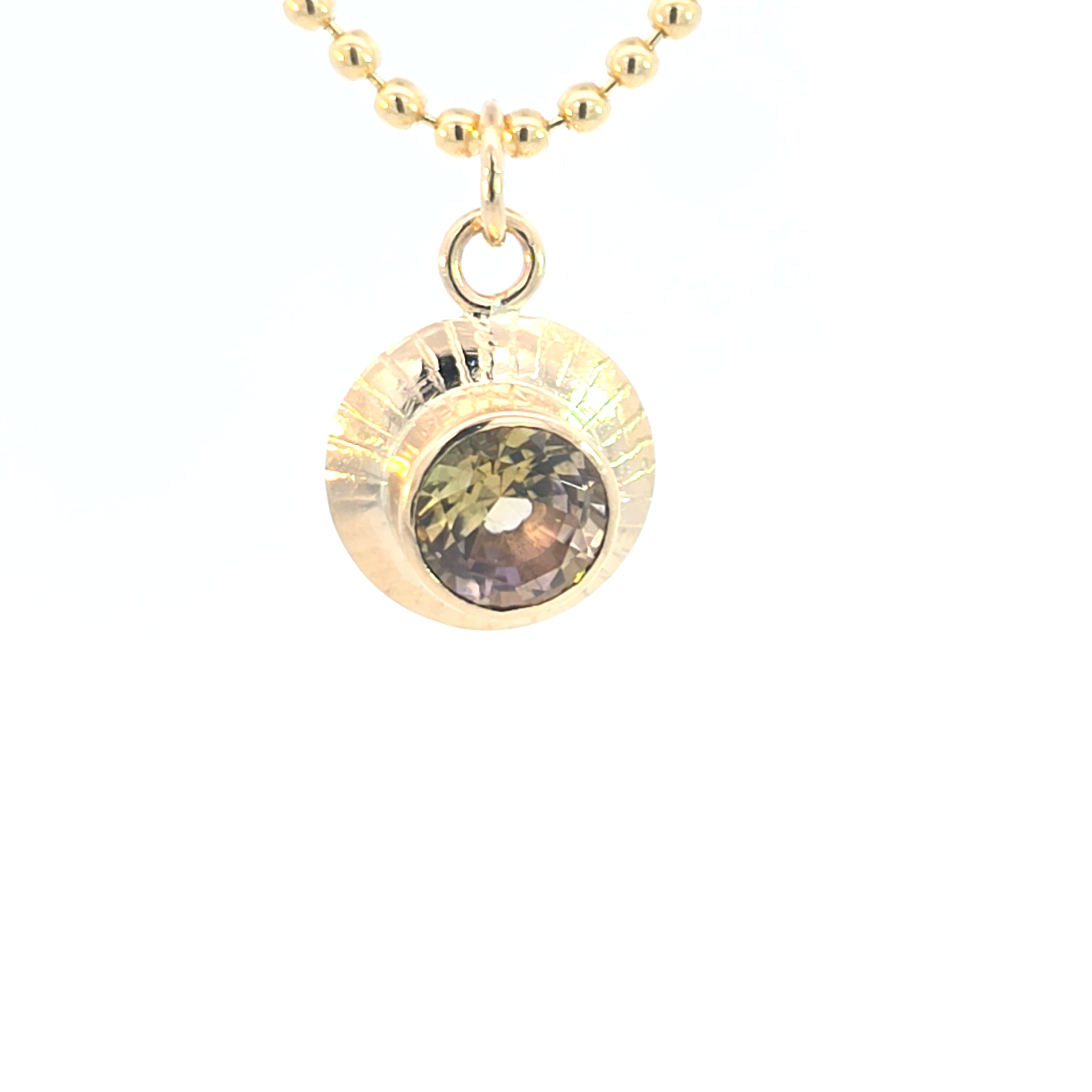 Autumn Tourmaline Dimple Pendant