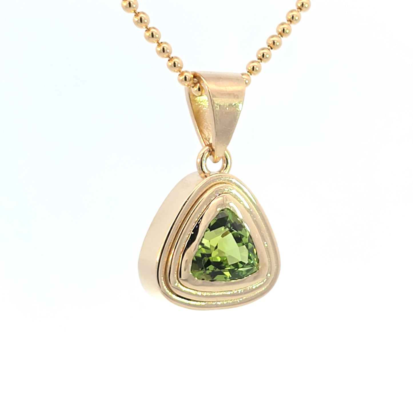 Mint Tourmaline Ripple Pendant