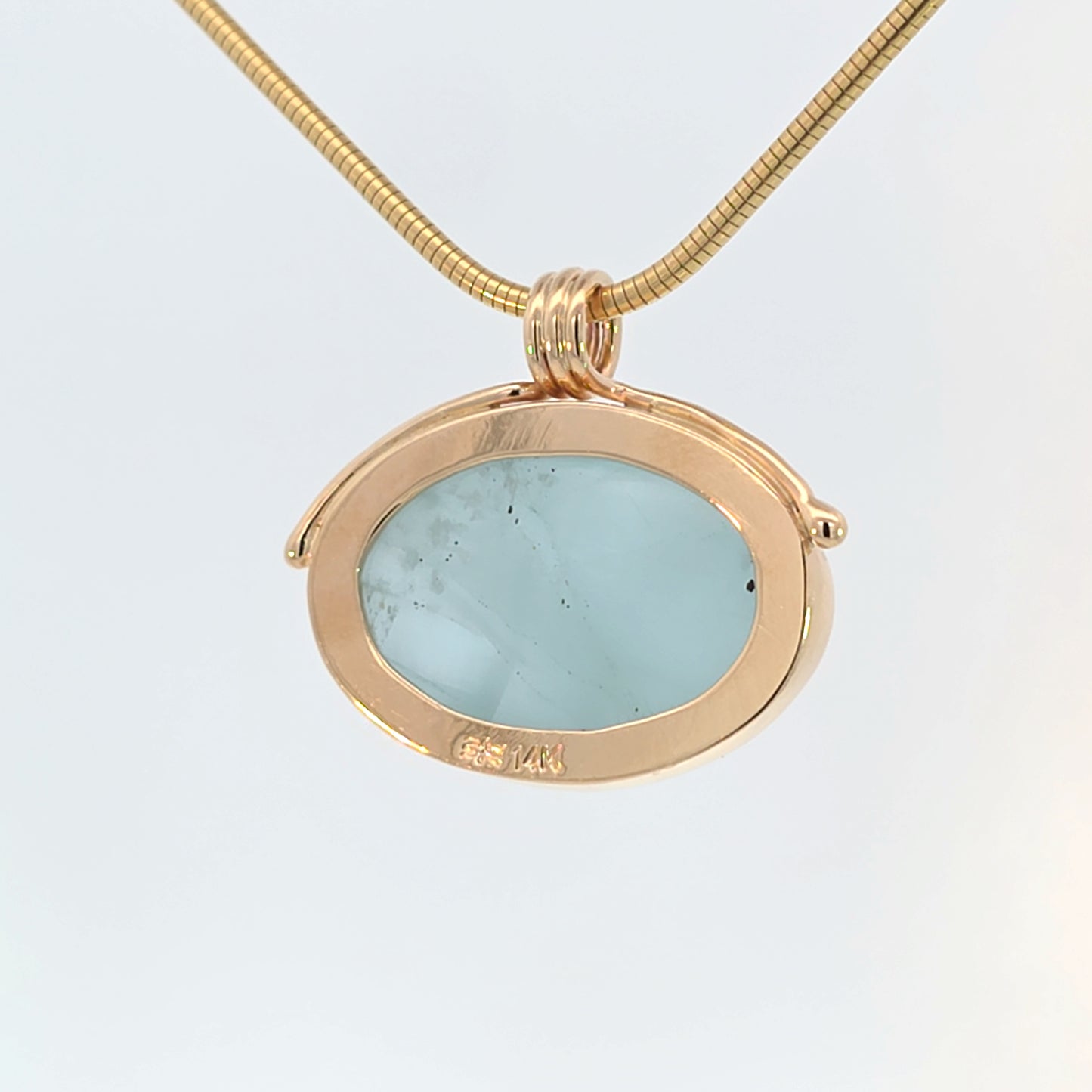 Aquamarine East-West Pendant