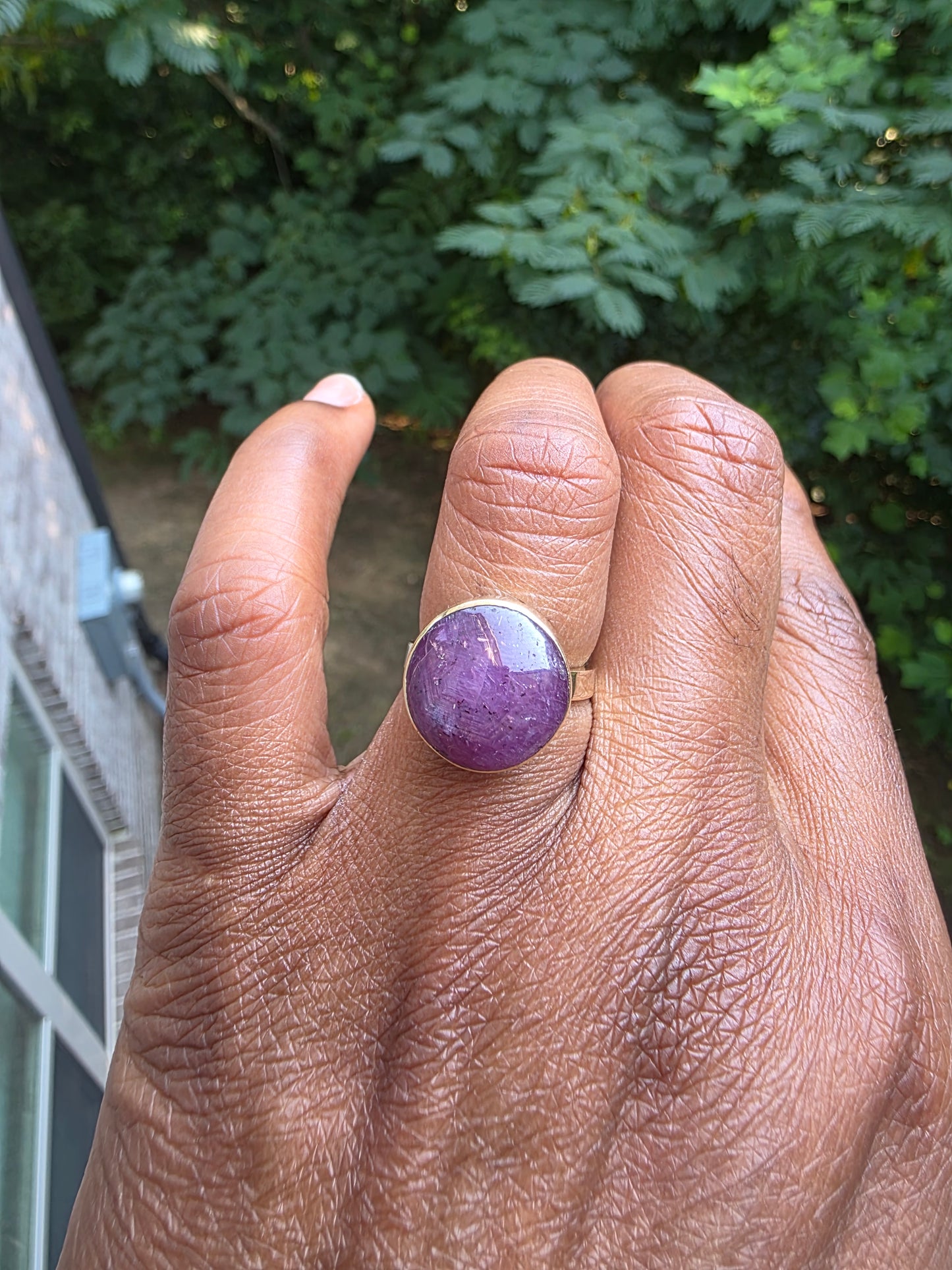 Star Ruby Cabochon Ring