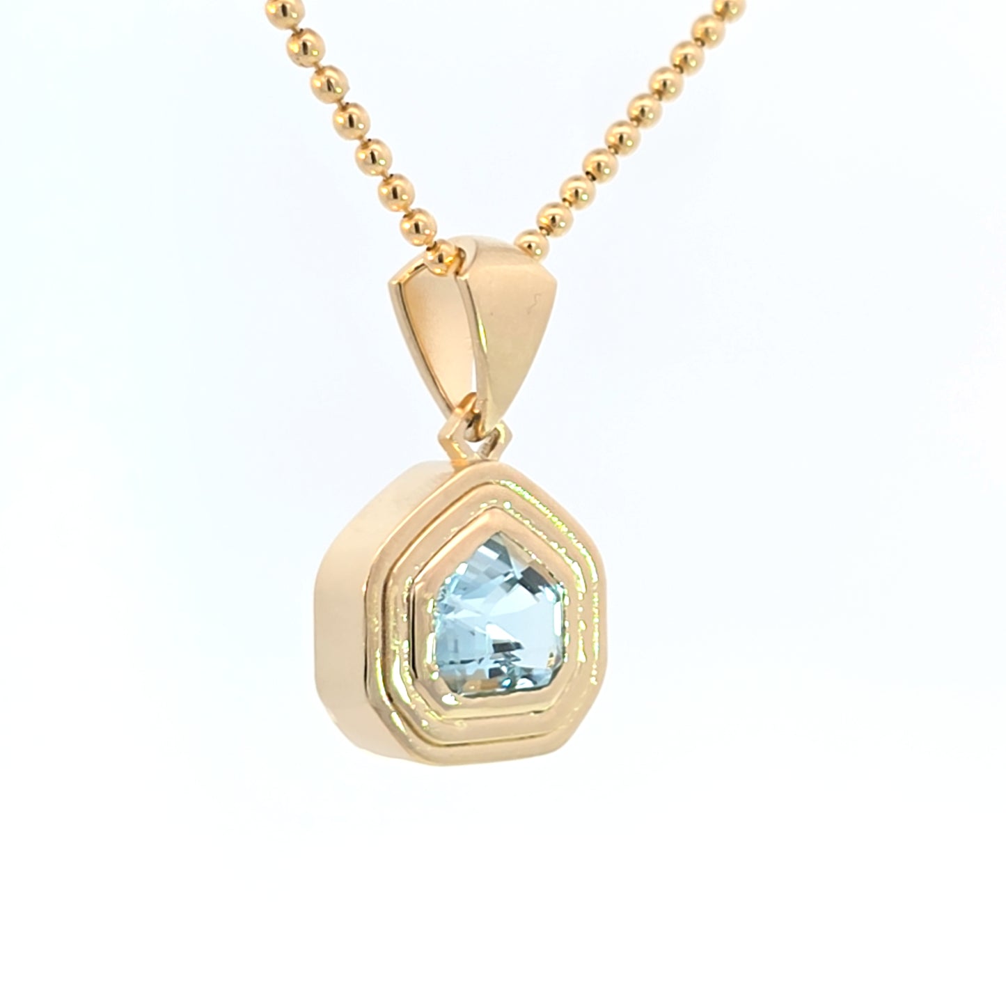 Aquamarine Ripple Pendant