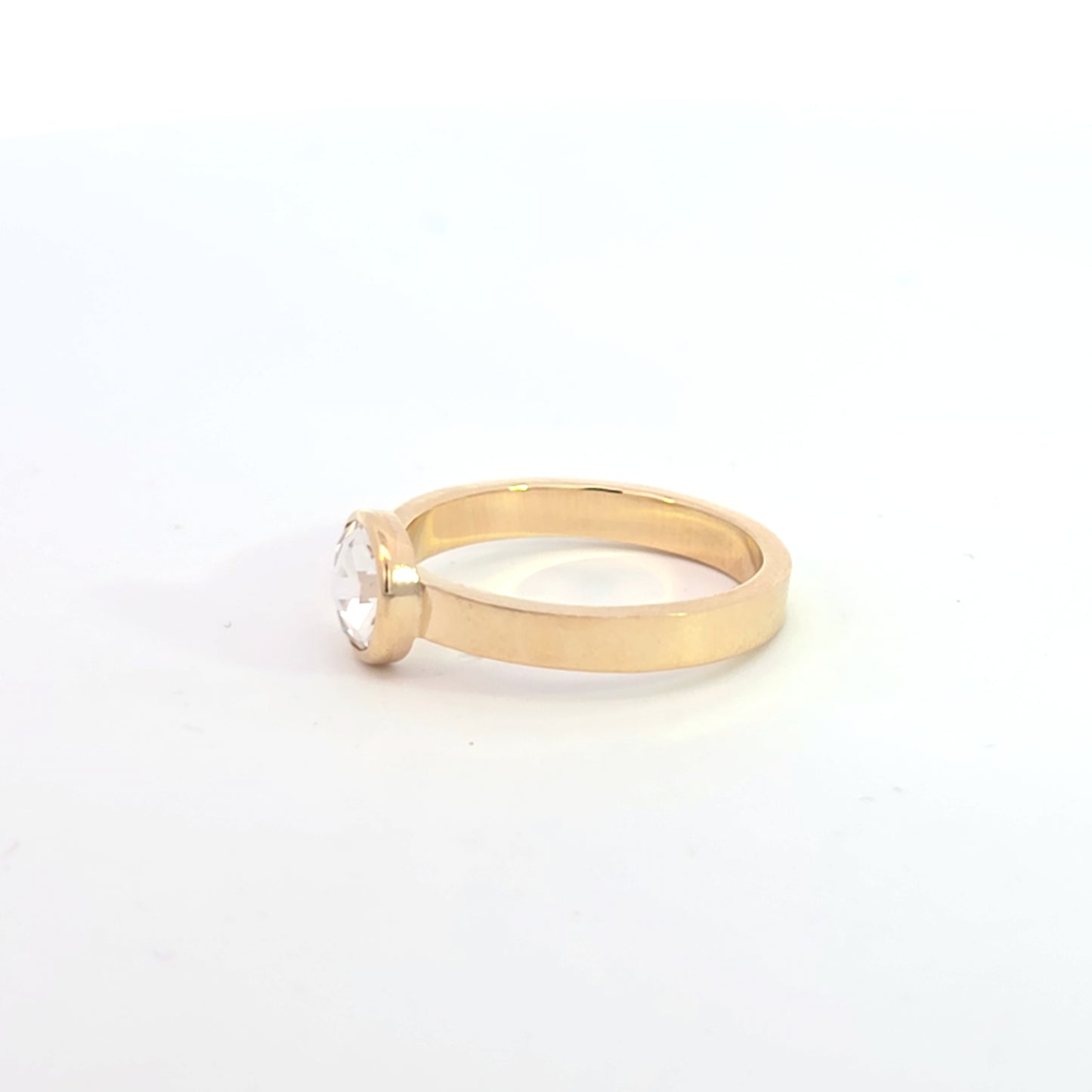 Rose Cut Lab Diamond Ring