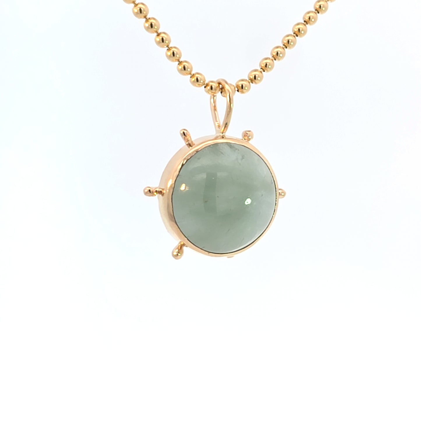 Aquamarine Wheel Pendant