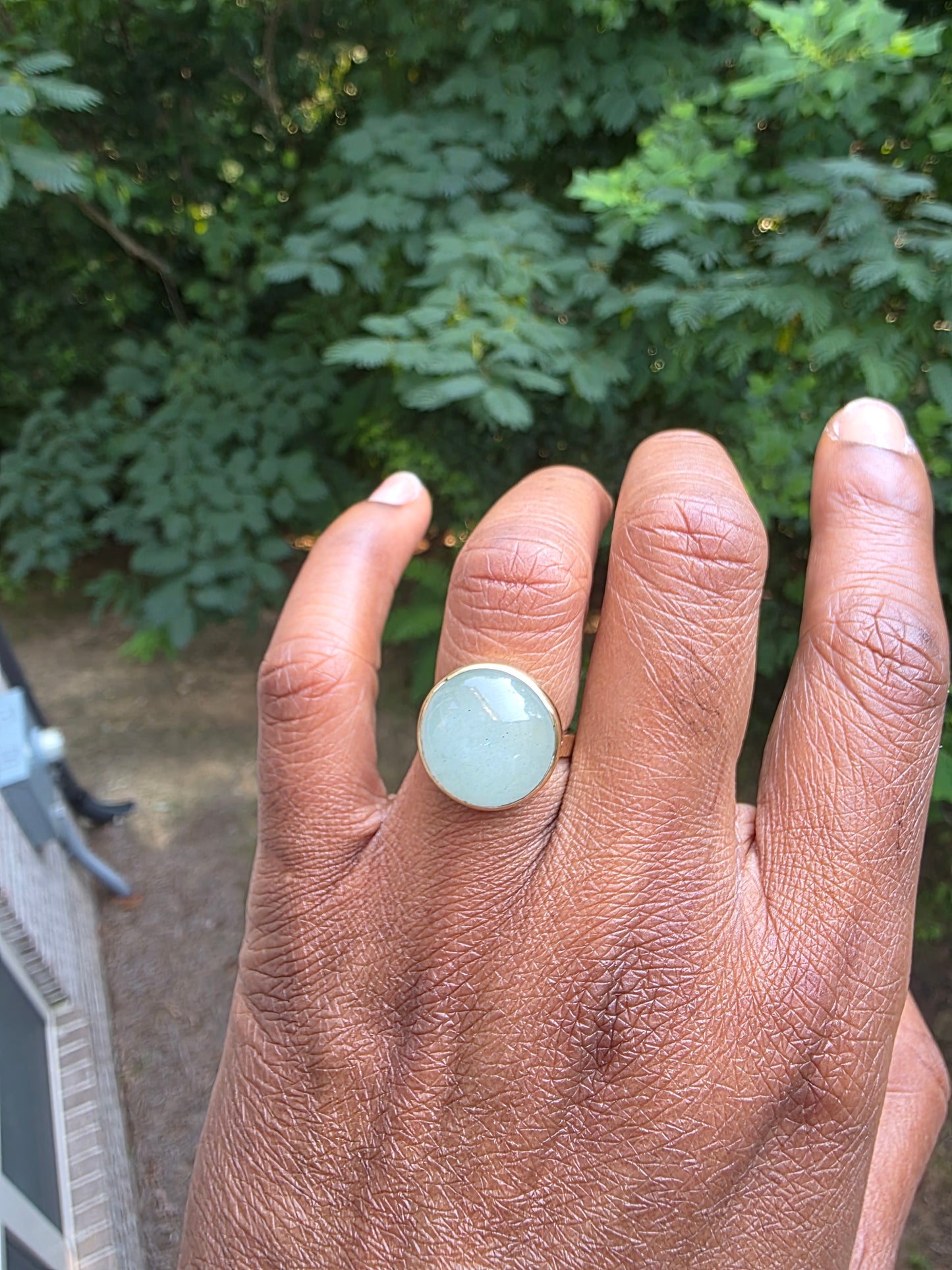Aquamarine Cabochon Ring