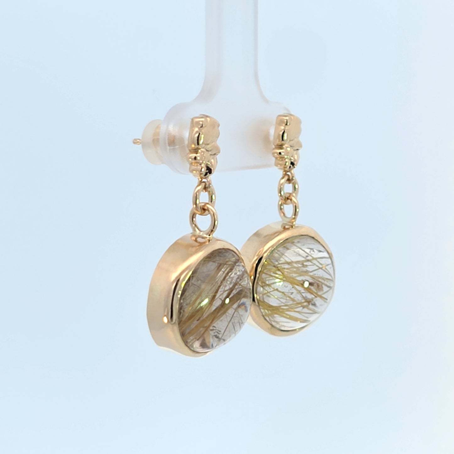 Rutilated Quartz Dangle Earrings
