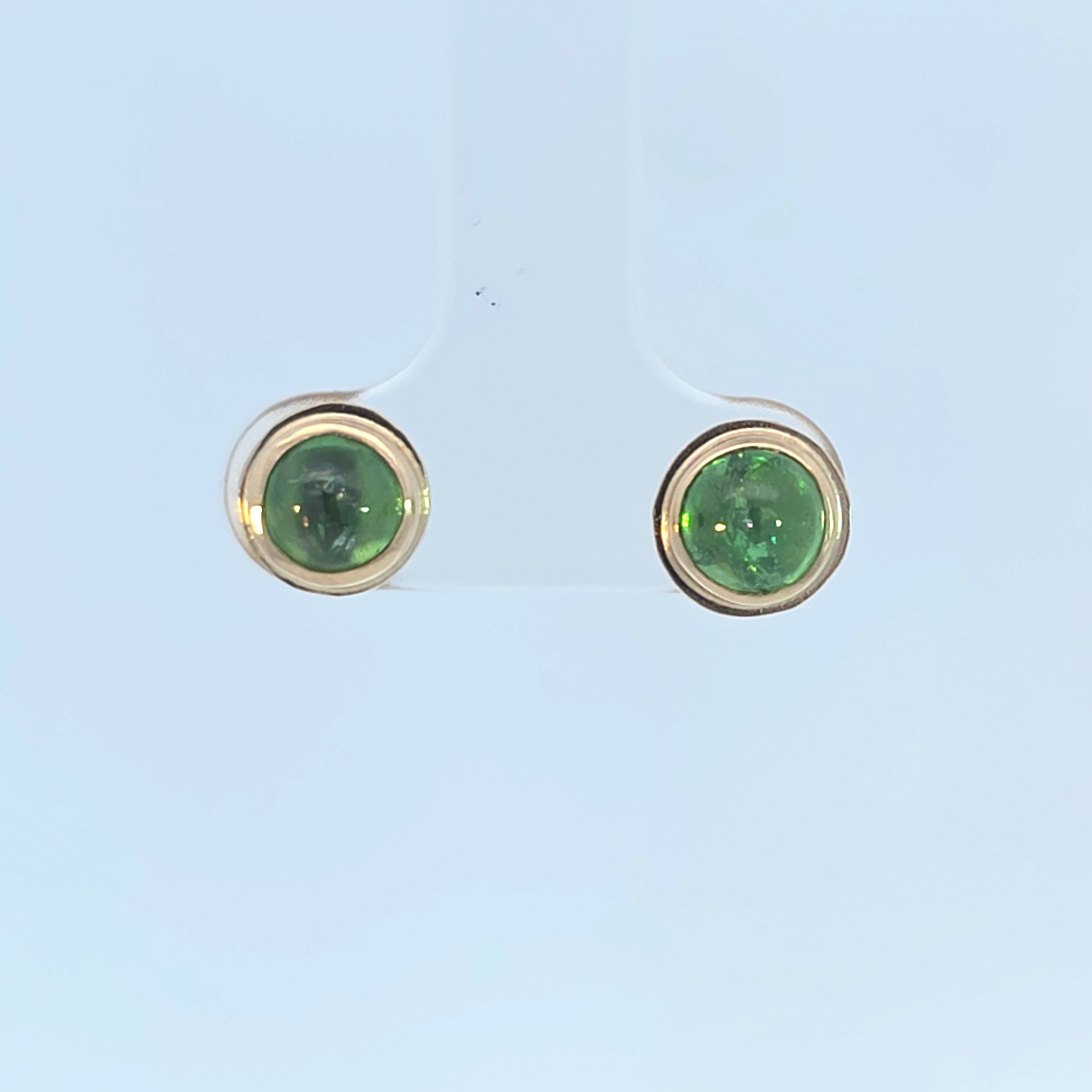 Round Tsavorite Stud Earrings