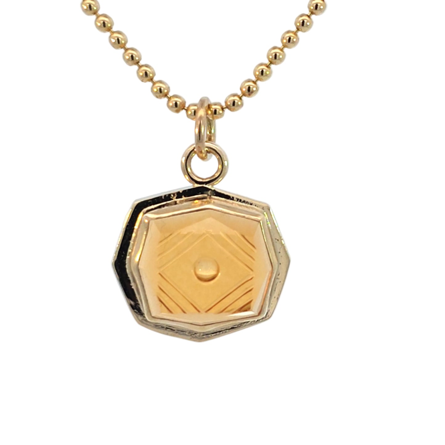Carved Citrine Pendant
