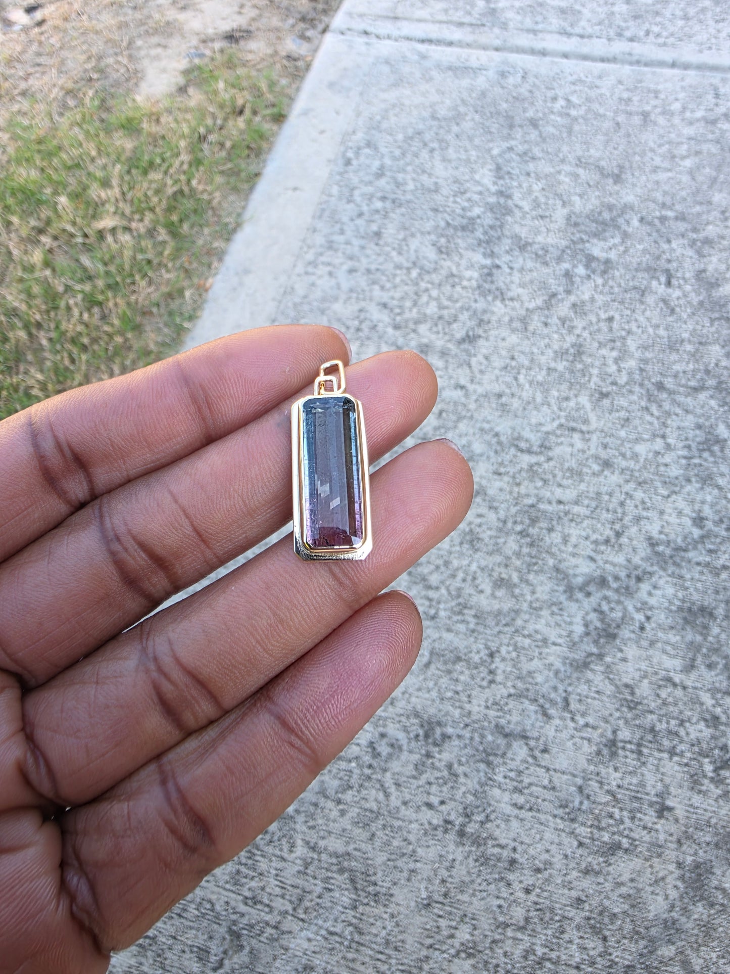 Bicolor Tourmaline Pendant