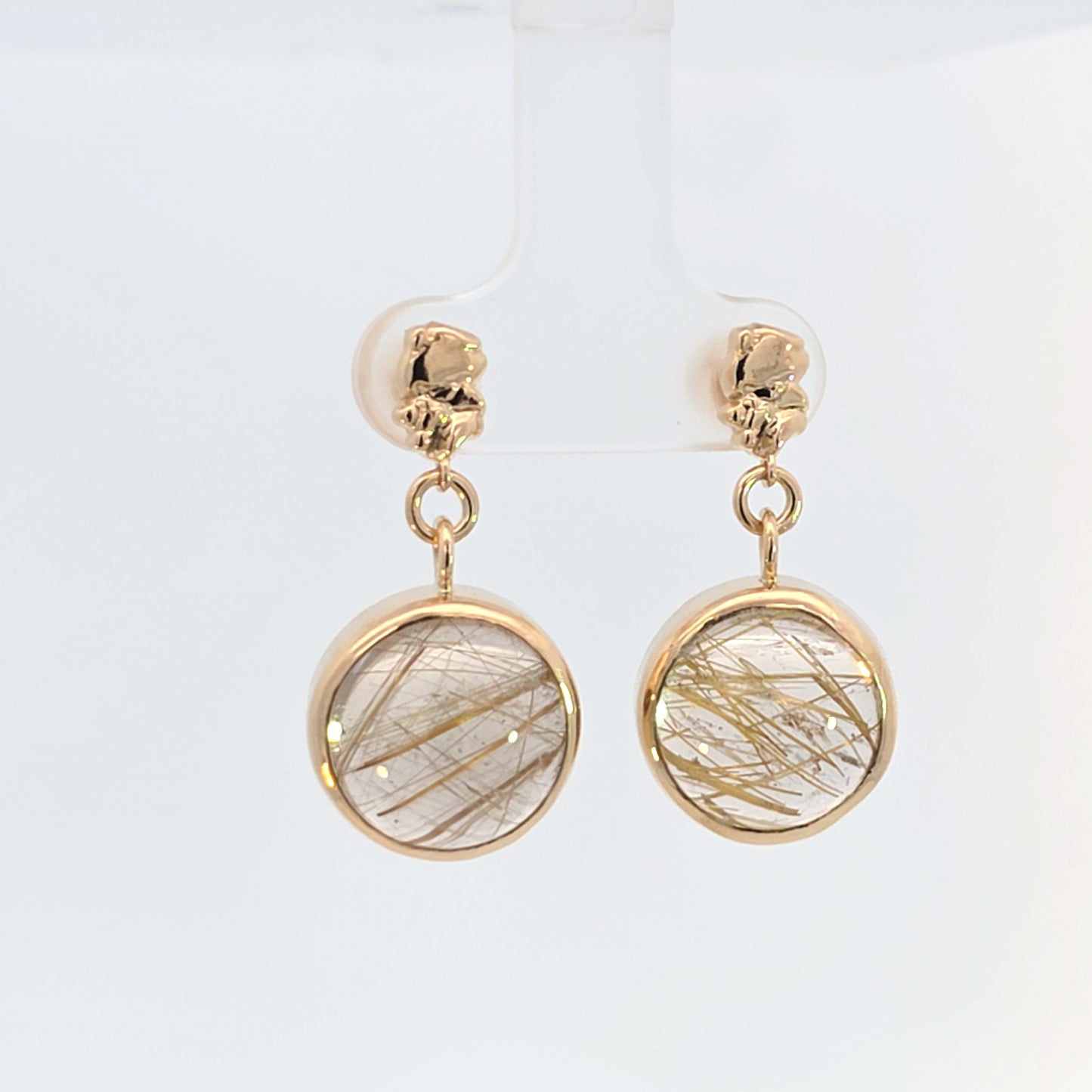 Rutilated Quartz Dangle Earrings