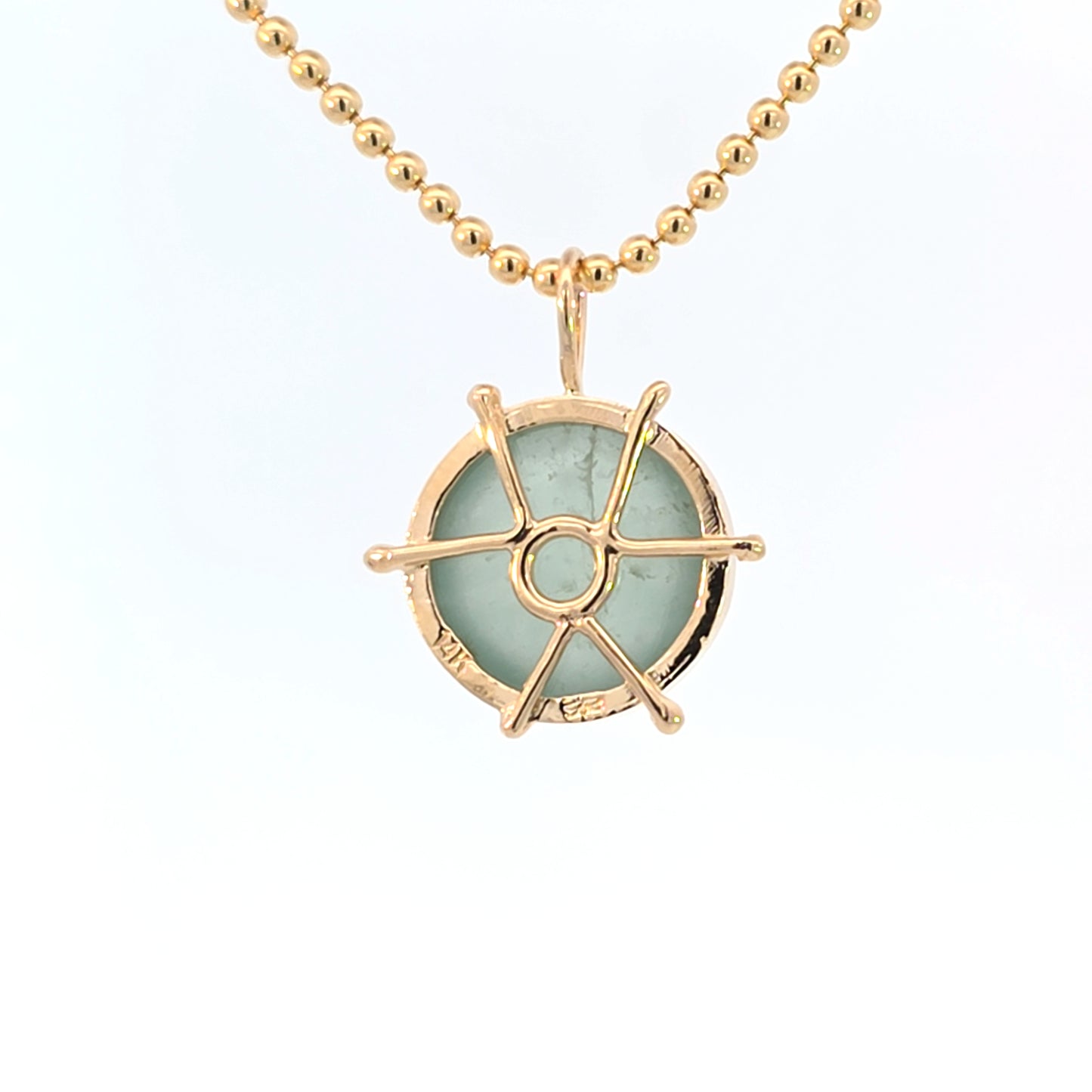 Aquamarine Wheel Pendant