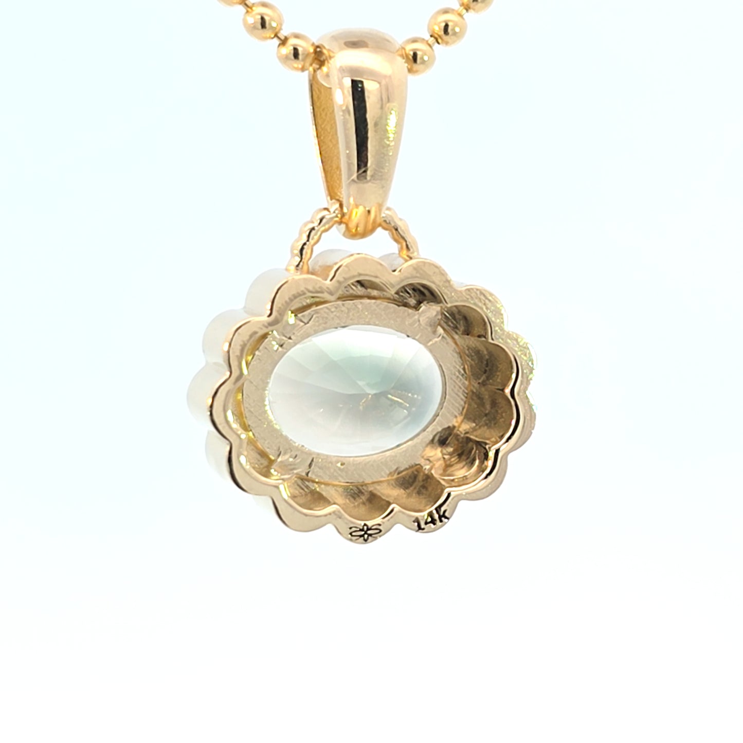 Sunstone Double Scallop Pendant