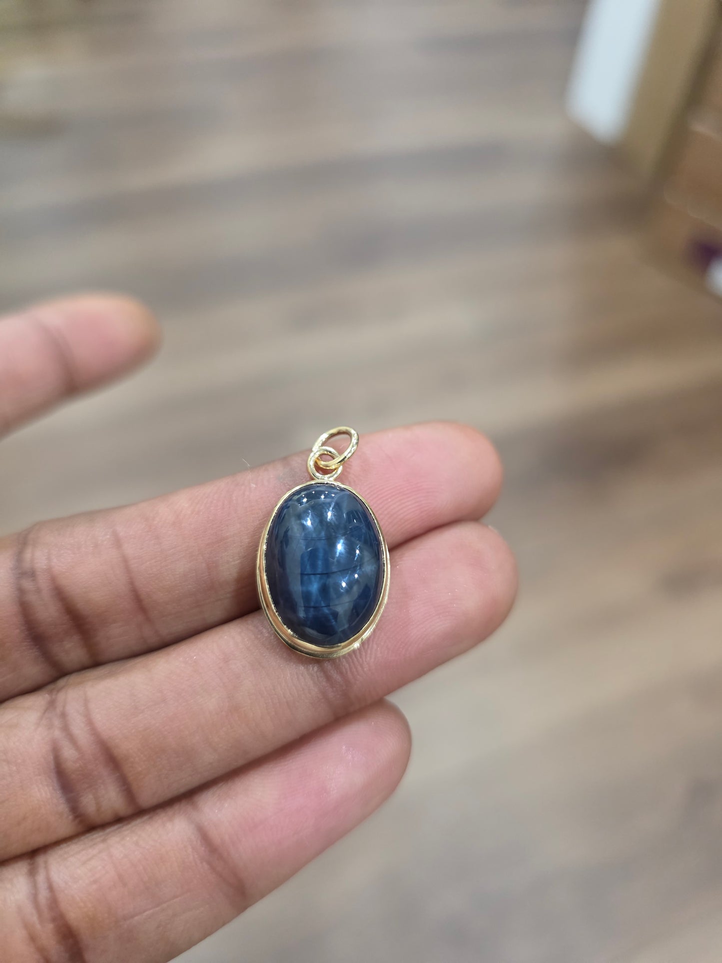 Blue Star Sapphire Pendant
