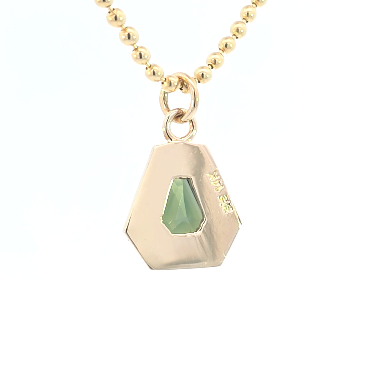 Teal Opalescent Sapphire Pendant