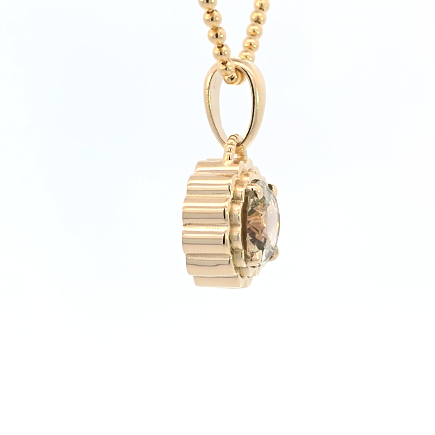 Sunstone Double Scallop Pendant
