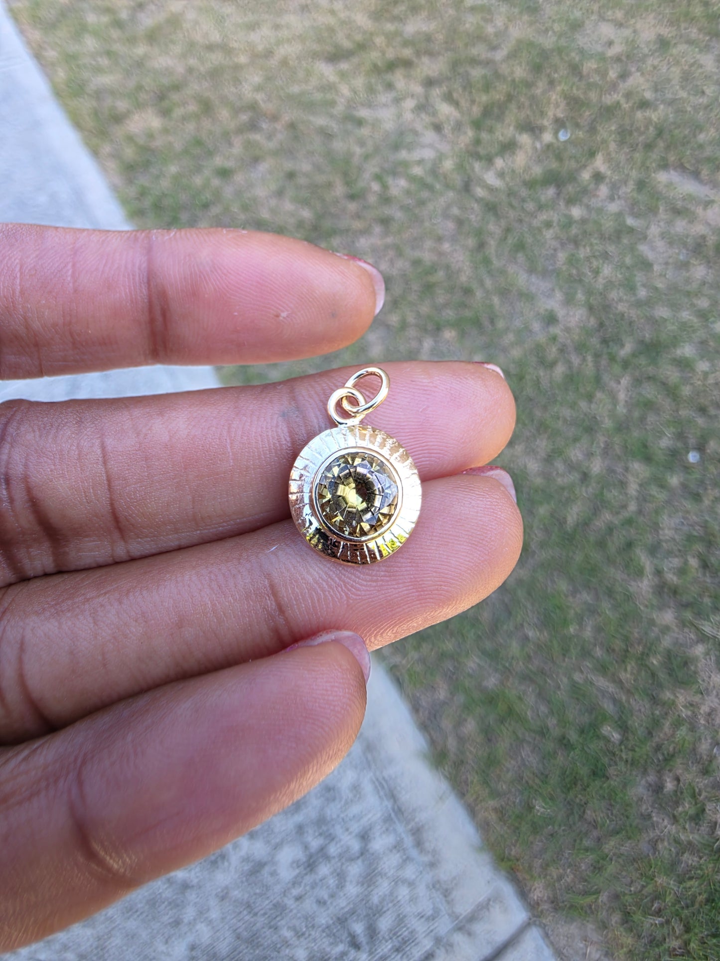 Autumn Tourmaline Dimple Pendant