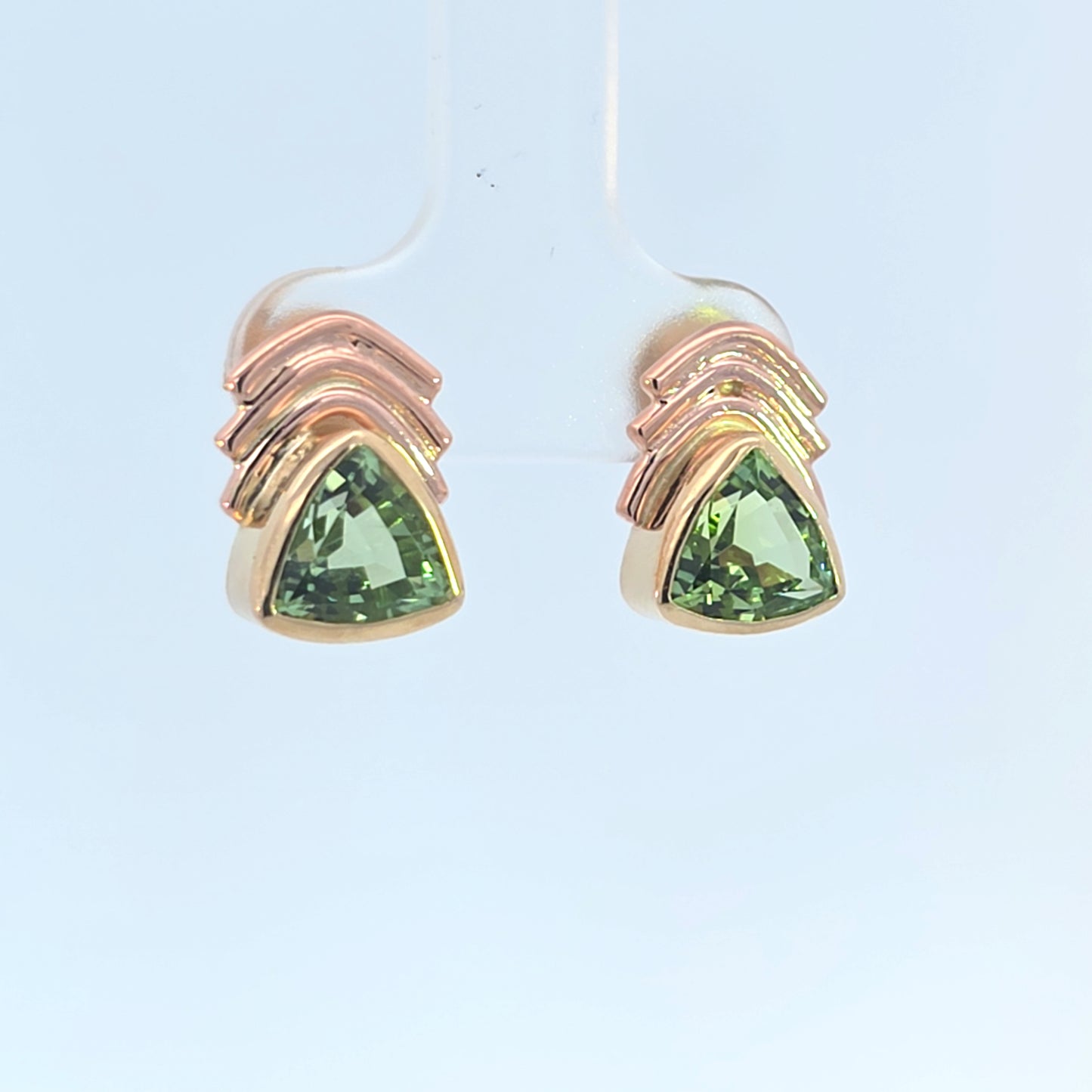 Mint Tourmaline Stud Earrings