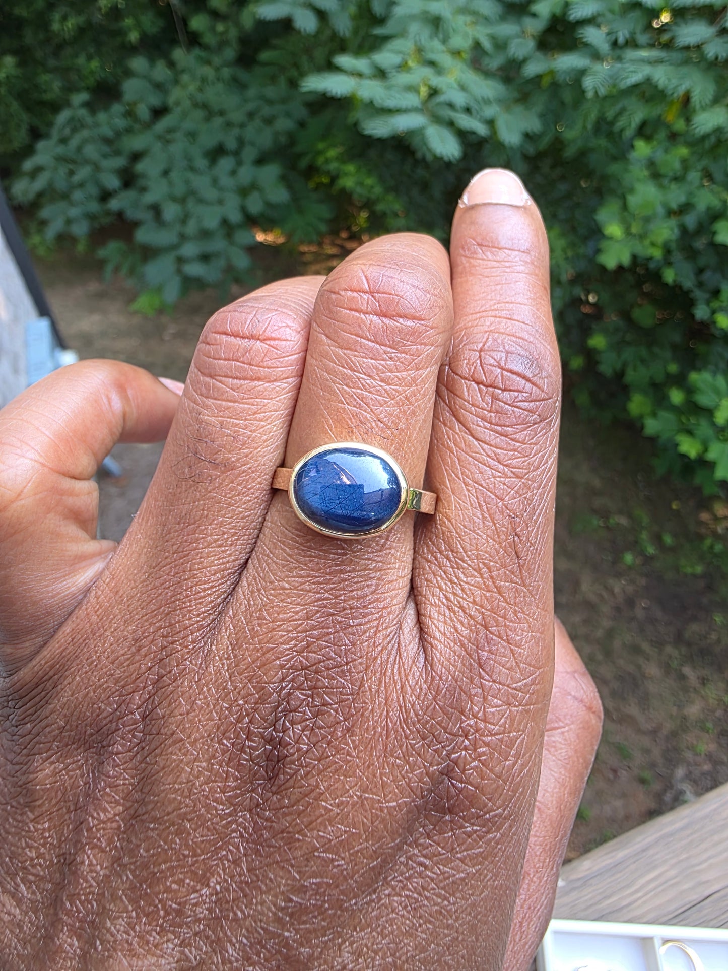Star Sapphire Cabochon Ring