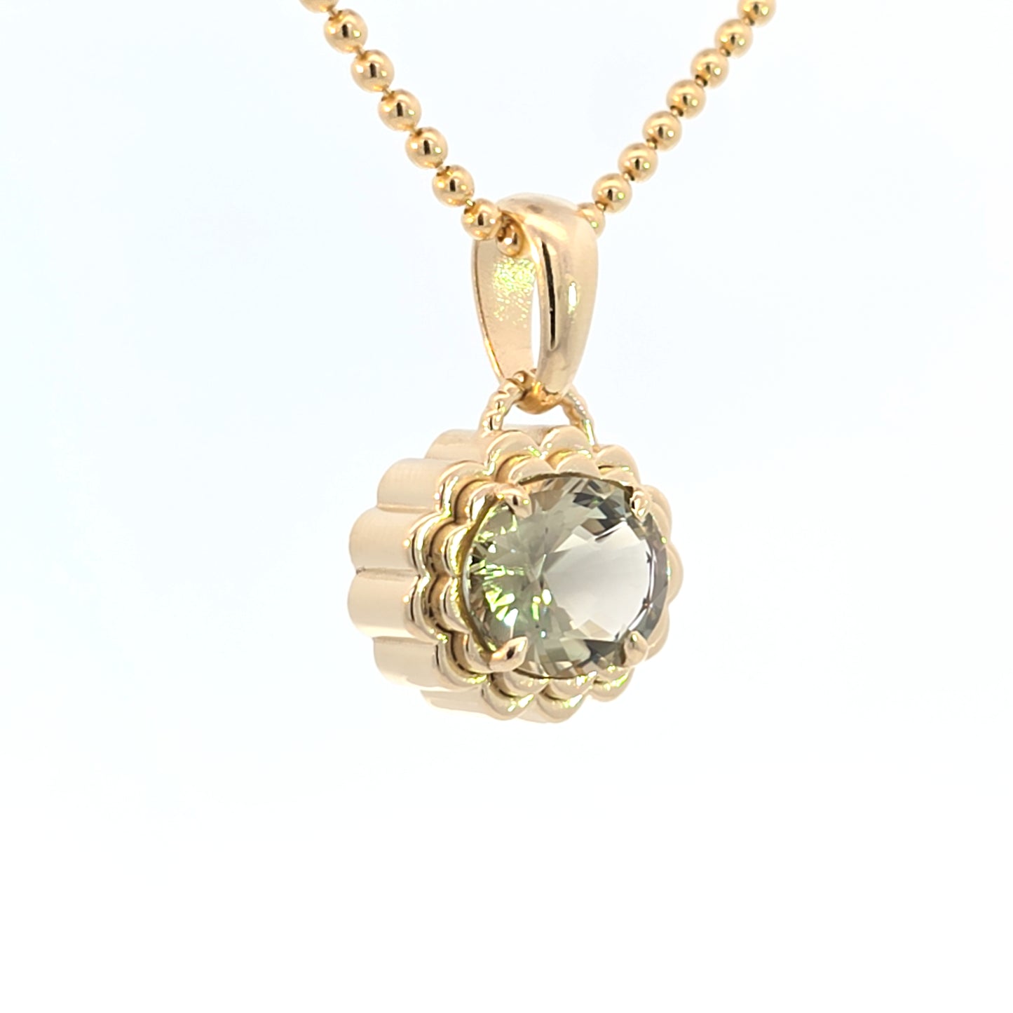 Sunstone Double Scallop Pendant
