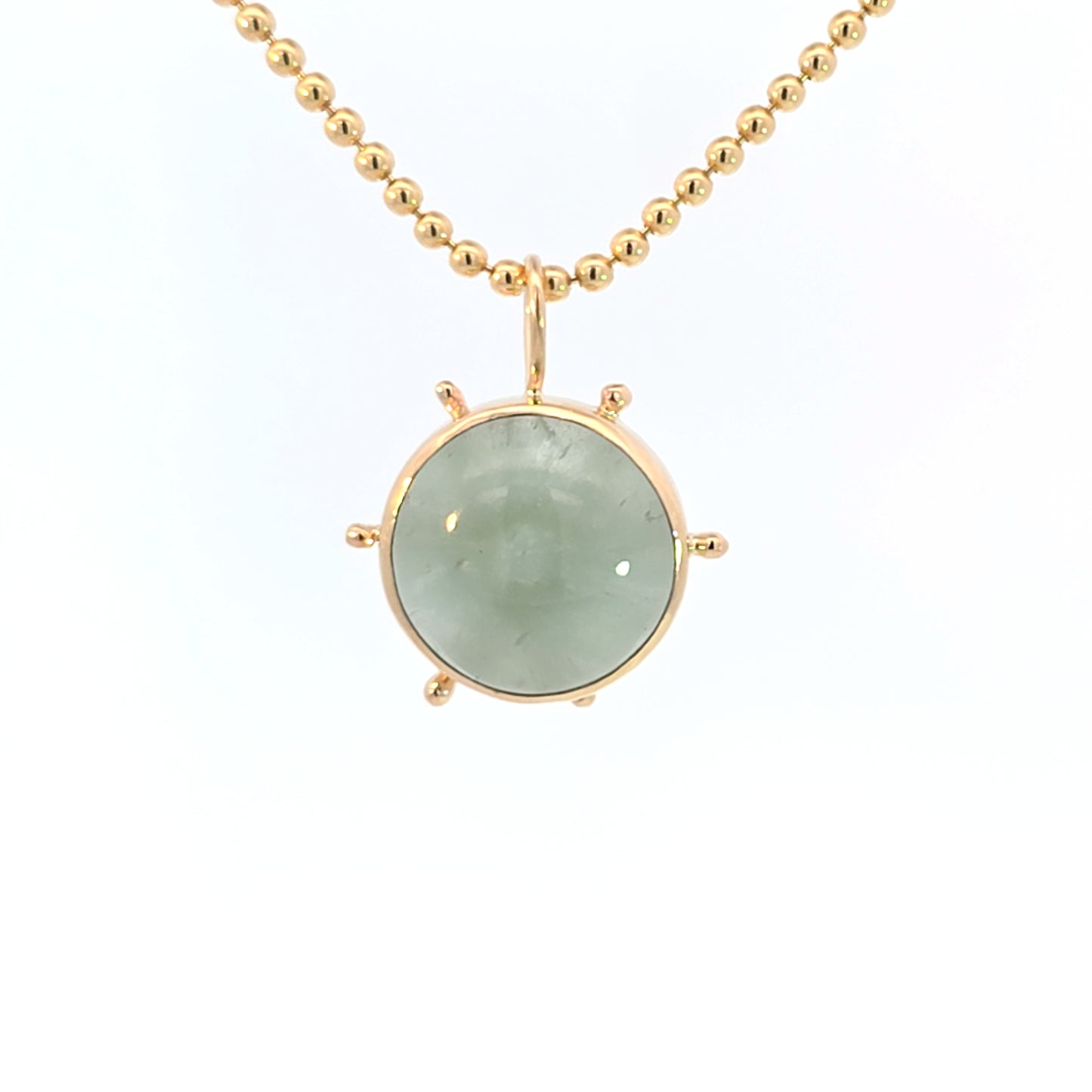 Aquamarine Wheel Pendant