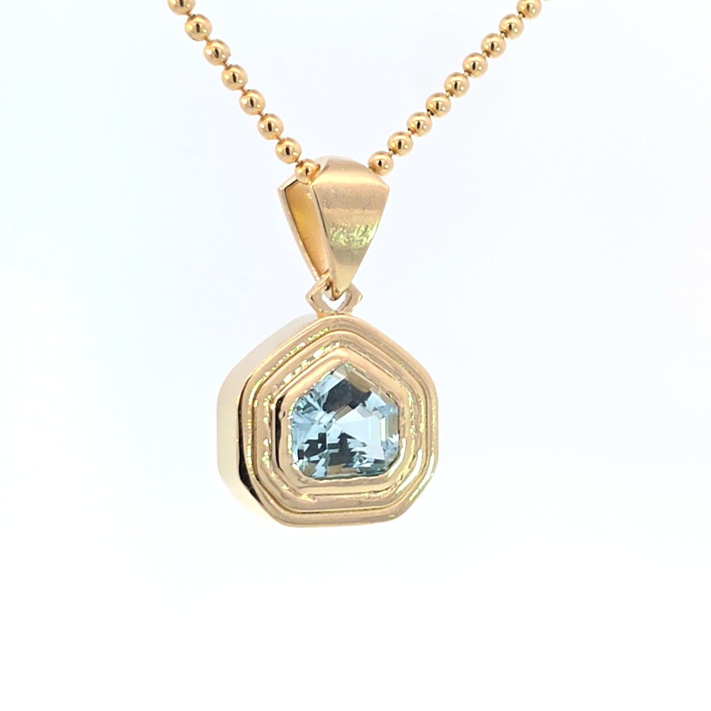 Aquamarine Ripple Pendant