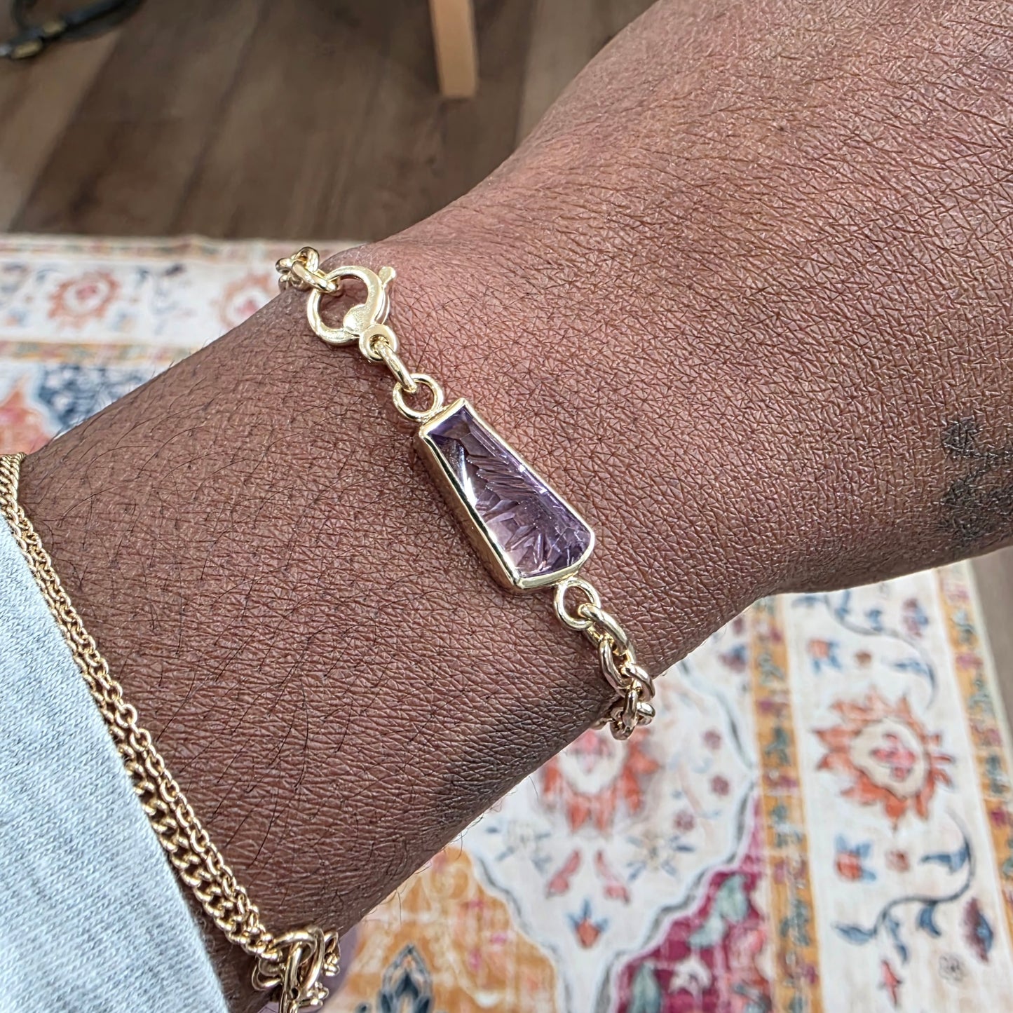 Carved Amethyst Bracelet 2